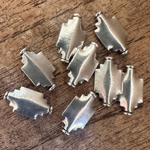 Load image into Gallery viewer, Sterling Silver, India, 925, Flat Wine Sacks, Metal, Beads, Oblong, Silver, Dangle, Charms, Pendants, Crafted, Silversmiths, Jewellery, Indian, Ethnic, Tribal, Bracelets, Earrings, Necklaces, Copper, Zinc, Nickel, Statement Jewellery,