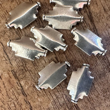 Load image into Gallery viewer, Sterling Silver, India, 925, Flat Wine Sacks, Metal, Beads, Oblong, Silver, Dangle, Charms, Pendants, Crafted, Silversmiths, Jewellery, Indian, Ethnic, Tribal, Bracelets, Earrings, Necklaces, Copper, Zinc, Nickel, Statement Jewellery,