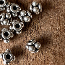 Load image into Gallery viewer, Sterling Silver, India, 925, Granulated, Bali-Style, Metal, Beads, Silver, Spacers, Dangle, Charms, Pendants, Crafted, Silversmiths, Jewellery, Indian, Ethnic, Tribal, Bracelets, Earrings, Necklaces, Copper, Zinc, Nickel,