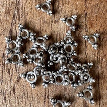 Load image into Gallery viewer, Sterling Silver, India, 925, Acorns, Big Hole, Triangle, Bali-Style, Spacers, Metal, Oval, Beads, Silver, Charms, Pendants, Crafted, Silversmiths, Jewellery, Indian, Ethnic, Tribal, Bracelets, Earrings, Necklaces, Copper, Zinc, Nickel, Statement Jewellery,