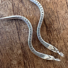 Load image into Gallery viewer, Silver, HillTribe, Charms, Snake, Leaf, Pure Silver, Hill Tribe, Thailand, Karen HillTribe, Beads, Metal, Charms, Hammered, Pendants, 99.9%, Vietnam, Chasing, Hammer, Traditional Tools, Hand-Crafted, Artisans, Chasing Hammer, Silversmith, Ethnic, Jewellery, Earrings, Beaders, Bracelet, Necklace, Anklet, Tribal, Statement,