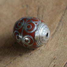 Load image into Gallery viewer, Afghanistan, Turkmenistan, Brass, Turkoman,  Imperfections, Jewellery, Global Beads, Collection, Mix, Tigertail, Craftline, Leather, Necklace, Earrings, Ethnic, Tribal, Statement Jewellery, Top-Drill, Hole, Afghan, Middle Eastern, Enamel, Inlaid, Bracelet, Anklet, Filigree, Wire, Wrapping, Jasper,