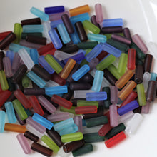 Load image into Gallery viewer, Mix, Jewellery Making Supplies, Jewellery, Indian, Varanasi, Beads, Frosted, Multicoloured, Collection, Art, Projects, 14mm, Suncatchers, Bead Curtains, Necklaces, Bracelets, Earrings, Topaz, Green, Red, Lime, Black, Blue, Aqua, Lilac, Clear, Topaz, Frosted, Matt, Tiffany-Style,