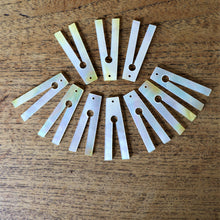 Load image into Gallery viewer, White MOP, Dog Tags, Plates, Name Tags, Axe Heads, Machetes, Love Hearts, Yokes, Drops, Tears, Tiles, Ovals, Shields, Donuts, Shards, Claws, Shields, Vee Sticks, Clothes Pegs, Matchsticks, Buttons, Teardrops, Raindrops, Mother of Pearl Shell, MOP, White, Gold, Pink, Brown, Black, Green, Rain, Abalone, Green Abalone, Trochus, Cowrie Shell, Green Lip Mussel, Pink Lip Mussel, Paua Shell, Necklace, Earrings, Jewellery, West Australia, Black Abalone, Beader, Artisans, Jewellery-Making, Key Rings, Beads,
