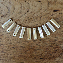 Load image into Gallery viewer, Trochus Shell, Dog Tags, Plates, Name Tags, Axe Heads, Machetes, Love Hearts, Yokes, Drops, Tears, Tiles, Ovals, Shields, Donuts, Shards, Claws, Shields, Buttons, Teardrops, Raindrops, Mother of Pearl Shell, MOP, White, Gold, Pink, Brown, Black, Green, Rain, Abalone, Green Abalone, Trochus, Cowrie Shell, Green Lip Mussel, Pink Lip Mussel, Paua Shell, Necklace, Earrings, Jewellery, West Australia, Black Abalone, Beader, Artisans, Jewellery-Making, Key Rings, Beads, Rings, North Western Australia, North,