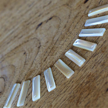 Load image into Gallery viewer, Trochus Shell, Dog Tags, Plates, Name Tags, Axe Heads, Machetes, Love Hearts, Yokes, Drops, Tears, Tiles, Ovals, Shields, Donuts, Shards, Claws, Shields, Buttons, Teardrops, Raindrops, Mother of Pearl Shell, MOP, White, Gold, Pink, Brown, Black, Green, Rain, Abalone, Green Abalone, Trochus, Cowrie Shell, Green Lip Mussel, Pink Lip Mussel, Paua Shell, Necklace, Earrings, Jewellery, West Australia, Black Abalone, Beader, Artisans, Jewellery-Making, Key Rings, Beads, Rings, North Western Australia, North,