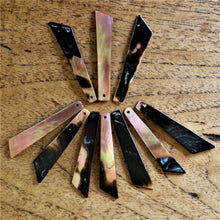Load image into Gallery viewer, Brown Mother of Pearl, Dog Tags, Plates, Name Tags, Axe Heads, Machetes, Love Hearts, Yokes, Drops, Tears, Tiles, Ovals, Shields, Donuts, Shards, Claws, Shields, Buttons, Teardrops, Raindrops, Mother of Pearl Shell, MOP, White, Gold, Pink, Brown, Black, Green, Rain, Abalone, Green Abalone, Trochus, Cowrie Shell, Green Lip Mussel, Pink Lip Mussel, Pau Shell, Necklace, Earrings, Jewellery, West Australia, Black Abalone, Beader, Artisans, Jewellery-Making, Key Rings, Beads, Rings,