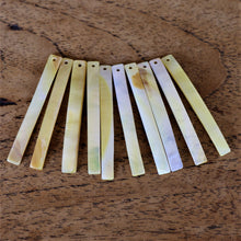 Load image into Gallery viewer, Pink MOP, Dog Tags, Plates, Name Tags, Axe Heads, Machetes, Love Hearts, Yokes, Drops, Tears, Tiles, Ovals, Shields, Donuts, Shards, Claws, Shields, Vee Sticks, Clothes Pegs, Matchsticks, Buttons, Teardrops, Raindrops, Mother of Pearl Shell, MOP, White, Gold, Pink, Brown, Black, Green, Rain, Abalone, Green Abalone, Trochus, Cowrie Shell, Green Lip Mussel, Pink Lip Mussel, Paua Shell, Necklace, Earrings, Jewellery, West Australia, Black Abalone, Beader, Artisans, Jewellery-Making, Key Rings, Beads,
