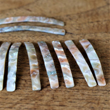 Load image into Gallery viewer, Abalone, Plates, Name Tags, Axe Heads, Machetes, Love Hearts, Yokes, Drops, Tears, Tiles, Ovals, Shields, Donuts, Shards, Claws, Shields, Vee Sticks, Clothes Pegs, Matchsticks, Buttons, Teardrops, Raindrops, Mother of Pearl Shell, MOP, White, Gold, Pink, Brown, Black, Green, Rain, Abalone, Green Abalone, Trochus, Cowrie Shell, Green Lip Mussel, Pink Lip Mussel, Paua Shell, Necklace, Earrings, Jewellery, West Australia, Black Abalone, Beader, Artisans, Jewellery-Making, Key Rings, Beads,