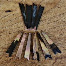 Load image into Gallery viewer, White MOP, Dog Tags, Plates, Name Tags, Axe Heads, Machetes, Love Hearts, Yokes, Drops, Tears, Tiles, Ovals, Shields, Donuts, Shards, Claws, Shields, Vee Sticks, Clothes Pegs, Matchsticks, Buttons, Teardrops, Raindrops, Mother of Pearl Shell, MOP, White, Gold, Pink, Brown, Black, Green, Rain, Abalone, Green Abalone, Trochus, Cowrie Shell, Green Lip Mussel, Pink Lip Mussel, Paua Shell, Necklace, Earrings, Jewellery, West Australia, Black Abalone, Beader, Artisans, Jewellery-Making, Key Rings, Beads,