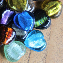 Load image into Gallery viewer, India, Silver Foil, Beads, Statement, Necklace, Collection, Gold Leaf, Sapphire, Copper, Pale Amethyst, Clear, Forest Green, Pale Topaz, Gold Leaf, Ice Green, Lilac, Capri Blue, Jewellery-Making, Chunky, Jewellery, Glass, Large Hole, Centre-Drill, Puffed Up, Love Hearts, Bead Curtains, Mix, Suncatchers, Tigertail, Leather, Fishing Line, Blackberry, Mix, Bracelets,