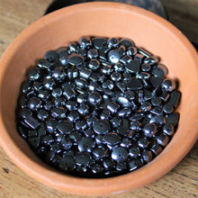 Load image into Gallery viewer, Assorted, Mix, Semi-Precious, Stone, Beads, Haematite, Western Australia, Venezuela, North America, Lake Superior, Brazil, Eastern Canada, Black, Steel, Mineral, Jewellery-Making, Health, Ailment, Earrings, Necklace, Bracelet, Iron Ore, Bicones, Rounds, Collections, Arrows, Ovals, Drops, Bows, Protection, Black, Global Beads, Hole, Centre-Drill,