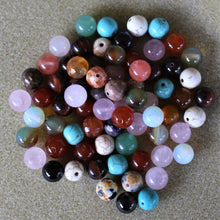Load image into Gallery viewer, Semi-Precious, Rose Quartz, Moonstone, Turquoise, Tiger Eye, Onyx, Obsidian, Mookaite, Lapis Lazuli, Labradorite, Jasper, Jade, Amethyst, Agate, Aventurine, Unpolished, Stone, Statement, Spiritual, Polished, Ochre, Necklace, Mustard Yellow, Mix, Leather, Jewellery, Jewellery-Making, Bracelet, Bangle, Anklet, Healing Qualities, Collection, Boho-Style, Beads, Assorted,