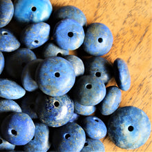 Load image into Gallery viewer, Lapis Lazuli, Afghanistan, Blue, Gold, Semi-Precious, Jewellery-Making, Chunky, Jewellery, Global Beads, Collection, Mix, Pyrite, Flecks, Tigertail, Craftline, Leather, Necklace, Anklet, Bracelet,  Bangle, Ethnic, Tribal,