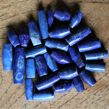 Load image into Gallery viewer, Afghanistan, Blue, Gold, Semi-Precious, Jewellery-Making, Chunky, Jewellery, Worldwide Beads, Collection, Mix, Pyrite, Flecks, Tigertail, Craftline, Leather, Necklace, Anklet, Bracelet,  Bangle, Ethnic, Tribal, Bicone, Spiritual, Lapis Lazuli, Lapis,