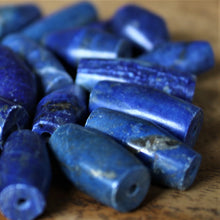 Load image into Gallery viewer, Afghanistan, Blue, Gold, Semi-Precious, Jewellery-Making, Chunky, Jewellery, Worldwide Beads, Collection, Mix, Pyrite, Flecks, Tigertail, Craftline, Leather, Necklace, Anklet, Bracelet,  Bangle, Ethnic, Tribal, Bicone, Spiritual, Lapis Lazuli, Lapis,