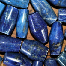 Load image into Gallery viewer, Afghanistan, Blue, Gold, Semi-Precious, Jewellery-Making, Chunky, Jewellery, Worldwide Beads, Collection, Mix, Pyrite, Flecks, Tigertail, Craftline, Leather, Necklace, Anklet, Bracelet,  Bangle, Ethnic, Tribal, Bicone, Spiritual, Lapis Lazuli, Lapis,