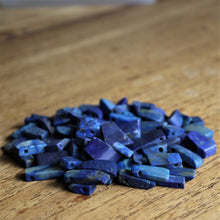 Load image into Gallery viewer, Afghanistan, Blue, Gold, Semi-Precious, Jewellery-Making, Chunky, Jewellery, Worldwide Beads, Collection, Mix, Pyrite, Flecks, Tigertail, Craftline, Leather, Necklace, Anklet, Bracelet, Bangle, Ethnic, Tribal, Axe Head, Spiritual, Lapis Lazuli, Lapis, Unpolished,
