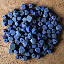 Load image into Gallery viewer, Afghanistan, Blue, Gold, Semi-Precious, Jewellery-Making, Chunky, Jewellery, Global Beads, Collection, Mix, Pyrite, Flecks, Tigertail, Craftline, Leather, Necklace, Anklet, Bracelet, Bangle, Ethnic, Tribal, Spiritual, Lapis Lazuli, Lapis, Unpolished, Hexagonal, Disks, Statement,