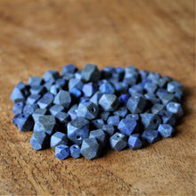 Load image into Gallery viewer, Afghanistan, Blue, Gold, Semi-Precious, Jewellery-Making, Chunky, Jewellery, Global Beads, Collection, Mix, Pyrite, Flecks, Tigertail, Craftline, Leather, Necklace, Anklet, Bracelet, Bangle, Ethnic, Tribal, Spiritual, Lapis Lazuli, Lapis, Unpolished, Hexagonal, Disks, Statement,