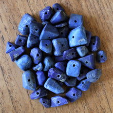 Load image into Gallery viewer, Afghanistan, Blue, Gold, Semi-Precious, Jewellery-Making, Chunky, Jewellery, Worldwide Beads, Collection, Mix, Pyrite, Flecks, Tigertail, Craftline, Leather, Necklace, Anklet, Bracelet,  Bangle, Ethnic, Tribal, Bicone, Spiritual, Lapis Lazuli, Lapis,