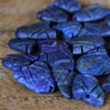 Load image into Gallery viewer, Afghanistan, Blue, Gold, Semi-Precious, Jewellery-Making, Chunky, Jewellery, Global Beads, Collection, Mix, Pyrite, Flecks, Tigertail, Craftline, Leather, Necklace, Anklet, Bracelet, Bangle, Ethnic, Tribal, Spiritual, Lapis Lazuli, Lapis, Unpolished, Disks, Statement, Fish,