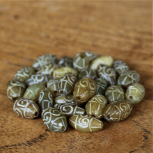Load image into Gallery viewer, Chinese Jade, Hand Carved, Oval, Stone, Collection, Jewellery-Making, Assorted, Mix, Semi-Precious, Stone, Beads, Bead Box, Ethnic, Tribal, Boho, Engraved, Green, Yellow, Oval, Global Beads, Centre-Drill, Hole, Imperial Gem, Kidney Stone, Jewellery, White, Red, Black, Myanmar, Burma, Guatemala, Australia, New Zealand, Mineral, China, Earrings, Anklets, Bracelets, Necklaces, Asia, Jade, Loin