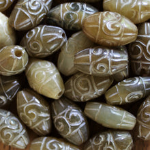 Load image into Gallery viewer, Chinese Jade, Hand Carved, Oval, Stone, Collection, Jewellery-Making, Assorted, Mix, Semi-Precious, Stone, Beads, Bead Box, Ethnic, Tribal, Boho, Engraved, Green, Yellow, Oval, Global Beads, Centre-Drill, Hole, Imperial Gem, Kidney Stone, Jewellery, White, Red, Black, Myanmar, Burma, Guatemala, Australia, New Zealand, Mineral, China, Earrings, Anklets, Bracelets, Necklaces, Asia, Jade, Loin
