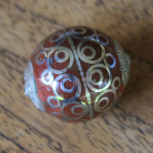 Load image into Gallery viewer, Afghanistan, Turkmenistan, Brass, Turkoman,  Imperfections, Jewellery, Global Beads, Collection, Mix, Tigertail, Craftline, Leather, Necklace, Earrings, Ethnic, Tribal, Statement Jewellery, Top-Drill, Hole, Afghan, Middle Eastern, Enamel, Inlaid, Bracelet, Anklet, Filigree, Wire, Wrapping, Jasper,