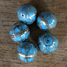 Load image into Gallery viewer, Afghanistan, Turkmenistan, Brass, Turkoman,  Imperfections, Jewellery, Global Beads, Collection, Mix, Tigertail, Craftline, Leather, Necklace, Earrings, Ethnic, Tribal, Statement Jewellery, Top-Drill, Hole, Afghan, Middle Eastern, Enamel, Inlaid, Bracelet, Anklet, Filigree, Wire, Wrapping, Lapis, Rustic, Old, Turquoise,