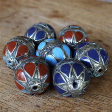 Load image into Gallery viewer, Turkoman, Afghanistan, Turkmenistan, Brass, Jewellery-Making, Jewellery, Global Beads, Collection, Mix, Tigertail, Craftline, Leather, Necklace, Ethnic, Tribal, Iran, White Metal, Traditional, Semi-Precious, Jasper, Malachite, Lapis Lazuli, Coral,