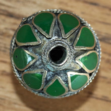 Load image into Gallery viewer, Afghanistan, Turkmenistan, Brass, Turkoman,  Imperfections, Jewellery, Global Beads, Collection, Mix, Tigertail, Craftline, Leather, Necklace, Earrings, Ethnic, Tribal, Statement Jewellery, Top-Drill, Hole, Afghan, Middle Eastern, Enamel, Inlaid, Bracelet, Anklet, Filigree, Wire, Wrapping, Lapis, Malachite, Rustic, Old