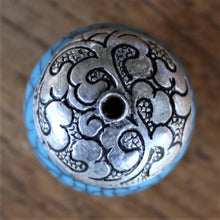 Load image into Gallery viewer, Jewellery-Making, Silver, Resin, Crackle, Tibet, Imperfections, Jewellery, Global Beads, Collection, Mix, Tigertail, Craftline, Leather, Necklace, Earrings, Ethnic, Tribal, Statement Jewellery, Top-Drill, Hole, Himalayas, Bracelet, Anklet, Bangle, Turquoise, Currency, Trading, Batik, Ovals, Brown, White