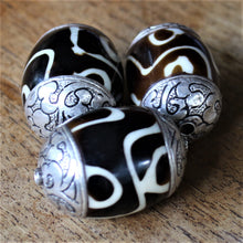 Load image into Gallery viewer, Jewellery-Making, Silver, Resin, Crackle, Tibet, Imperfections, Jewellery, Global Beads, Collection, Mix, Tigertail, Craftline, Leather, Necklace, Earrings, Ethnic, Tribal, Statement Jewellery, Top-Drill, Hole, Himalayas, Bracelet, Anklet, Bangle, Turquoise, Currency, Trading, Ovals,