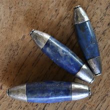 Load image into Gallery viewer, Afghanistan, Blue, Gold, Semi-Precious, Jewellery-Making, Chunky, Jewellery, Global Beads, Collection, Mix, Pyrite, Flecks, Tigertail, Craftline, Leather, Necklace, Anklet, Bracelet,  Bangle, Ethnic, Tribal, Bicone, Spiritual, Lapis Lazuli, Lapis,