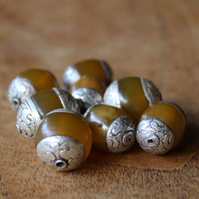 Load image into Gallery viewer, Jewellery-Making, Silver, Resin, Tibet, Imperfections, Jewellery, Global Beads, Collection, Mix, Tigertail, Craftline, Leather, Necklace, Earrings, Ethnic, Tribal, Statement Jewellery, Top-Drill, Hole, Himalayas, Bracelet, Anklet, Bangle, Turquoise, Currency, Trading, Mushroom-Like, Copal, Tree-Resin, Amber