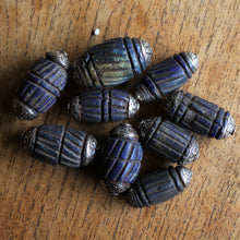 Load image into Gallery viewer, Tyre, Tread, Turkoman, Turkmenistan, Tribal, Trading, Top-Drill, Tigertail, Statement, Jewellery, Silver, Oval, Necklace, Mix, Middle, Eastern, Leather, Lapis, Lazuli, Jewellery-Making, Jewellery, Imperfections, Hole, Global, Beads, Ethnic, Earrings, Currency, Craftline, Collection, Bracelet, Blue, Anklet, Afghanistan, Afghan