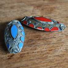Load image into Gallery viewer, Turkoman, Afghanistan, Turkmenistan, Brass, Jewellery-Making, Jewellery, Global Beads, Collection, Mix, Tigertail, Craftline, Leather, Necklace, Ethnic, Tribal, Iran, White Metal, Traditional, Semi-Precious, Jasper, Malachite, Lapis Lazuli, Coral, Hand-Beaten,