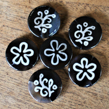 Load image into Gallery viewer, Agate, Botswana, South Africa, Black, Black Agate, Banded-Agate, Semi-Precious, Jewellery-Making, Jewellery, Healing, Collection, Mix, Tigertail, Craftline, Necklace, Bracelet, Spiritual, , Healing Qualities, Polished, Boho, Boho-Style, Beads, Bead Thread, Coins, Floral,