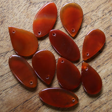 Load image into Gallery viewer, A-Grade, Afghanistan, Semi-Precious, Jewellery-Making, Jewellery, Global Beads, Collection, Mix, Tigertail, Craftline, Leather, Necklace, Anklet, Bracelet, Earrings, Ethnic, Tribal, Spiritual, Lapis Polished, Disks, Statement Jewellery, Carnelian, Healing Properties, Orange, Brazil, Indonesia, Russia, India, Pendant, Drop, Tears,