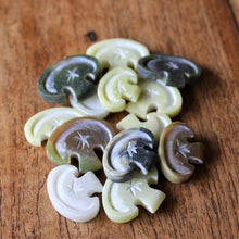 Load image into Gallery viewer, Jade, Mushrooms, Sliced, Semi-Precious, Jewellery-Making, Jewellery, Healing, Collection, Mix, Tigertail, Craftline, Necklace, Bracelet, Spiritual, Kidneys, Bladder, Stomach, Healing Qualities, Polished, Boho, Boho-Style, Beads, Bead Thread, Ceremonial, Asia, Afghan, Unpolished, Imperial Gem, China, Henan, Afghanistan, Jewellery, Ethnic-Style, Tribal,
