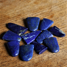 Load image into Gallery viewer, Afghanistan, Blue, Gold, Semi-Precious, Jewellery-Making, Chunky, Jewellery, Global Beads, Collection, Mix, Pyrite, Flecks, Tigertail, Craftline, Leather, Necklace, Anklet, Bracelet, Bangle, Ethnic, Tribal, Spiritual, Lapis Lazuli, Lapis, Unpolished, Tongues, Disks, Statement, Head Pins, Chakras, Throat, Crown, Brow,