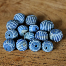Load image into Gallery viewer, Afghanistan, Blue, Gold, Semi-Precious, Jewellery-Making, Chunky, Jewellery, Global Beads, Collection, Mix, Pyrite, Flecks, Tigertail, Craftline, Leather, Necklace, Anklet, Bracelet, Bangle, Ethnic, Tribal, Spiritual, Lapis Lazuli, Lapis, Unpolished, Melons, Disks, Statement, Head Pin, Soccer,