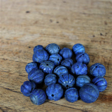 Load image into Gallery viewer, Afghanistan, Blue, Gold, Semi-Precious, Jewellery-Making, Chunky, Jewellery, Global Beads, Collection, Mix, Pyrite, Flecks, Tigertail, Craftline, Leather, Necklace, Anklet, Bracelet, Bangle, Ethnic, Tribal, Spiritual, Lapis Lazuli, Lapis, Unpolished, Melons, Disks, Statement, Head Pin,