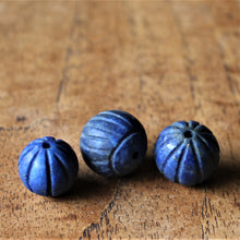 Load image into Gallery viewer, Afghanistan, Blue, Gold, Semi-Precious, Jewellery-Making, Chunky, Jewellery, Global Beads, Collection, Mix, Pyrite, Flecks, Tigertail, Craftline, Leather, Necklace, Anklet, Bracelet, Bangle, Ethnic, Tribal, Spiritual, Lapis Lazuli, Lapis, Unpolished, Melons, Disks, Statement, Head Pin,