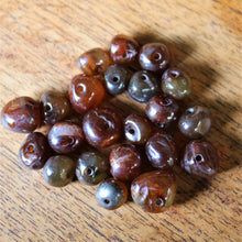 Load image into Gallery viewer, Asia, Beggar Beads, Agate, Semi-Precious, Jewellery-Making, Gem, Jewellery, Global Beads, Collection, Mix, Tigertail, Craftline, Leather, Earrings, Necklace, Anklet, Bracelet, Ethnic, Tribal, Spiritual, Jade, Statement, Healing Qualities, Polished, Boho, Boho-Style, Beads, Centre-Drill, Riverbed,