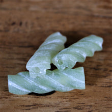 Load image into Gallery viewer, Afghanistan, China, Asia, Candelabra, Twists, Cylinder, Henan, Semi-Precious, Jewellery-Making, Gem, Jewellery, Global Beads, Collection, Mix, Tigertail, Craftline, Leather, Earrings, Necklace, Anklet, Bracelet, Ethnic, Tribal, Spiritual, Jade, Unpolished, Statement, Healing Qualities, Polished, Boho, Boho-Style, Beads, Imperial Gem,