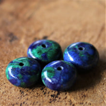 Load image into Gallery viewer, Azurite, Semi-Precious, Jewellery-Making, Jewellery, Beaders, Collection, Mix, Necklace, Anklet, Bracelet, Earrings, Spiritual, Healing Qualities, Ethnic, Tribal, Statement, Green, Blue, Gemstone, Rondells, Morocco, France, Mexico, Arizona, Blood