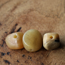 Load image into Gallery viewer, Afghanistan, China, Asia, Mutton-Fat, Hand-Carved, Pebbles, Henan, Semi-Precious, Jewellery-Making, Gem, Jewellery, Global Beads, Collection, Mix, Tigertail, Craftline, Leather, Earrings, Necklace, Anklet, Bracelet, Ethnic, Tribal, Spiritual, Jade, Unpolished, Statement, Healing Qualities, Polished, Boho, Boho-Style, Beads, Imperial Gem, Centre-Drill, Chinese Jade,