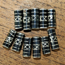 Load image into Gallery viewer, Afghanistan, Ghazni, Turkmenistan, Brass, Turkoman,  Imperfections, Jewellery, Global Beads, Collection, Mix, Tigertail, Craftline, Leather, Necklace, Earrings, Ethnic, Tribal, Statement Jewellery, Top-Drill, Hole, Afghan, Middle Eastern, Enamel, Inlaid, Bracelet, Anklet, Wire, Whipping, Turquoise, Head Pins, Ethnic, Onyx, Inlay, Iran, Nomadic,